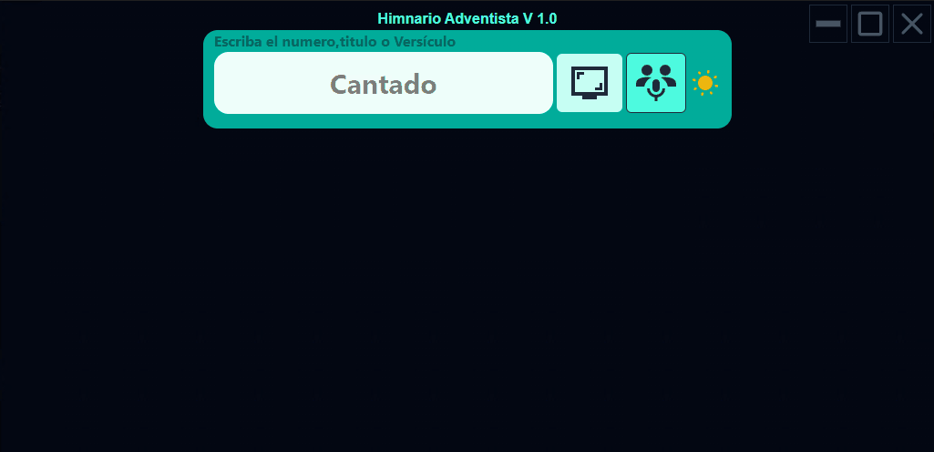 Demostración de interfaz del Himnario Adventista para PC